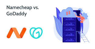 Show a visual comparison between Namecheap and GoDaddy